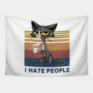 Cat I Hate People Tapestry