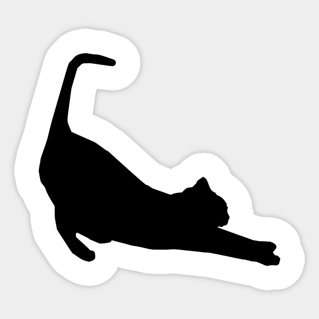 cute black cate - Black Cat - Sticker
