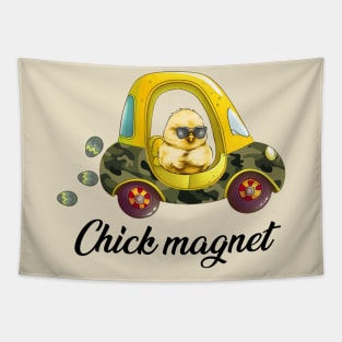 Chick magnet car Tapestry