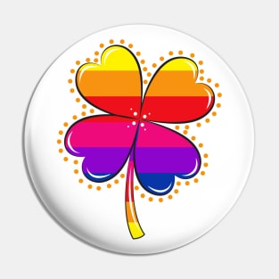 Rainbow Shamrock Pin