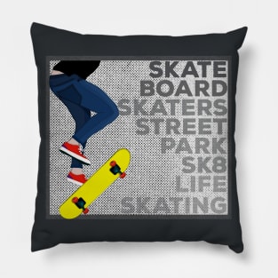 Street Skateboarding Skate Sk8 Life Skating Pillow