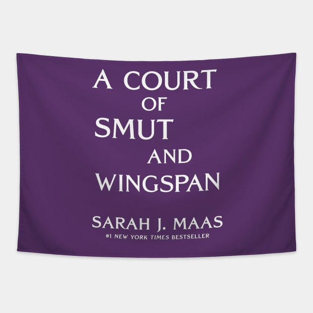 ACOTAR A Court of Smut and Wingspan White Purple Tapestry by baranskini