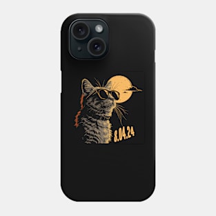 Cat Watching the Solar Eclipse Phone Case