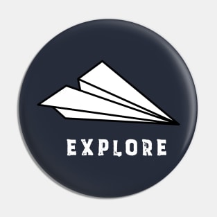 Curious Explorer Paper Plane Pin