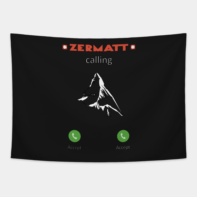 Zermatt Calling Tapestry by BokeeLee