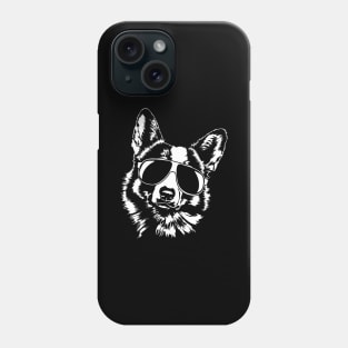 Funny Welsh Corgi sunglasses cool dog Phone Case