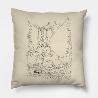 Cartoon Mothman Pillow