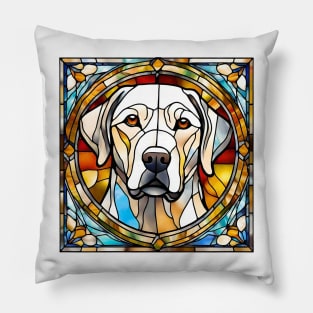 Stained Glass Labrador Retriever Pillow