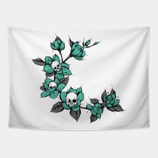 Flower skulls Tapestry