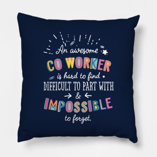 An awesome Co-Worker Gift Idea - Impossible to Forget Quote Pillow