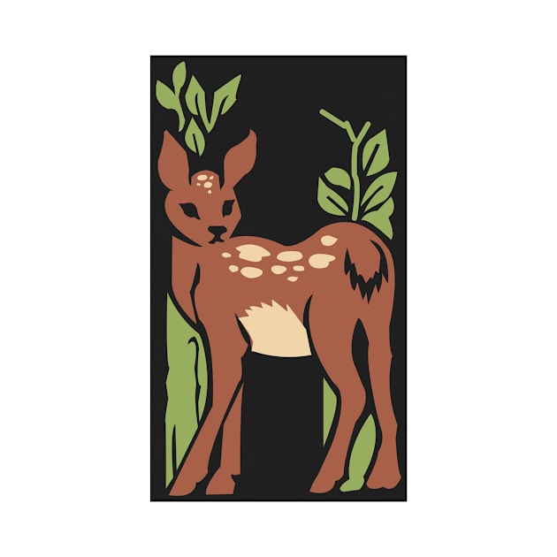 Classy Minimalist Deer Graphic Design by MikeHelpi