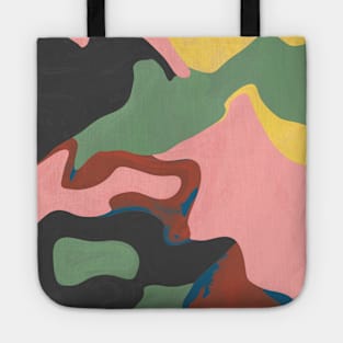 Pocket - Abstract Painting Orange Black Tote