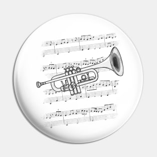 Trumpet Player Trumpeter Brass Musician Pin