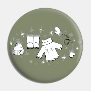 Winter weather snow lover cartoon illustration Pin