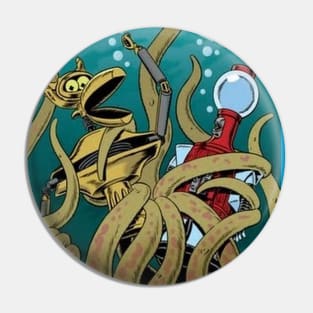 MST3K Mystery Science Promotional Artwork - Devil Fish Pin