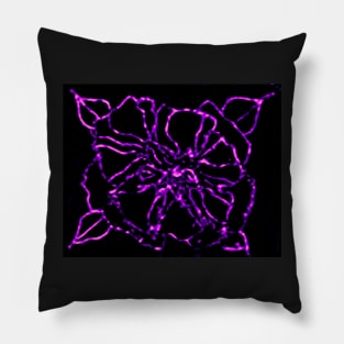 PURPLE GLASS ROSE Pillow