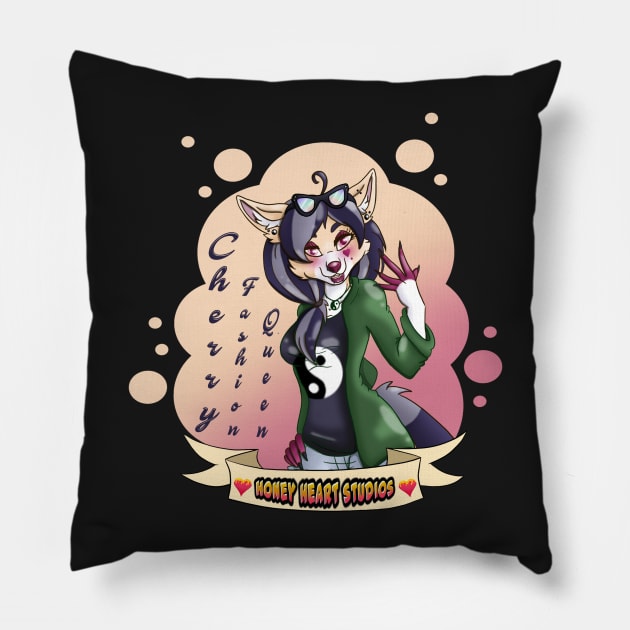 Cherry Pillow by HoneyHeartStudios