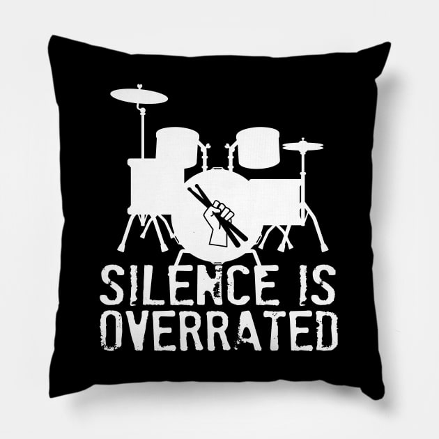 Silence is Overrated! Pillow by thedysfunctionalbutterfly