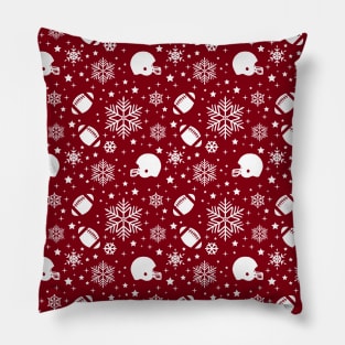 Football Christmas Wrapping Paper Pattern Pillow