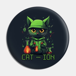 Chemist cat, cation, chemistry, laboratory, kitty in lab Pin