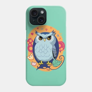 Mr. Owl Blue Phone Case