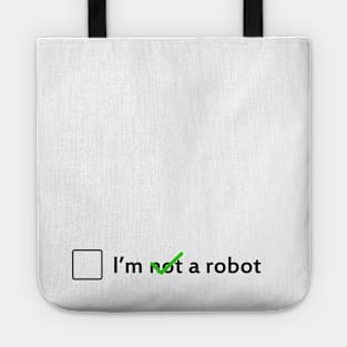 I am not a robot Tote