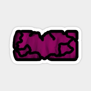 Pink abstract dragon bat Magnet