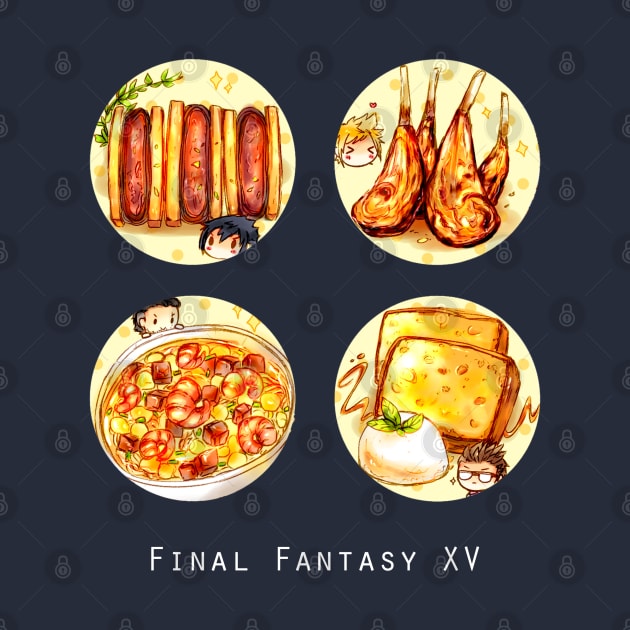 Final Fantasy XV The Boys' Favorite Foods by candypiggy