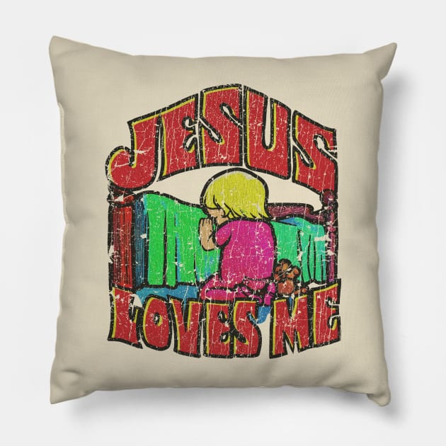 Jesus Loves Me 1970 Pillow by JCD666