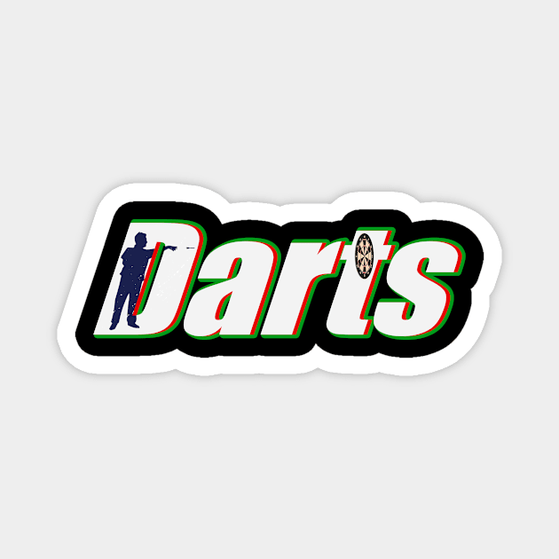 Darts Darts Funny Dart Player Gift Magnet by RRDESIGN