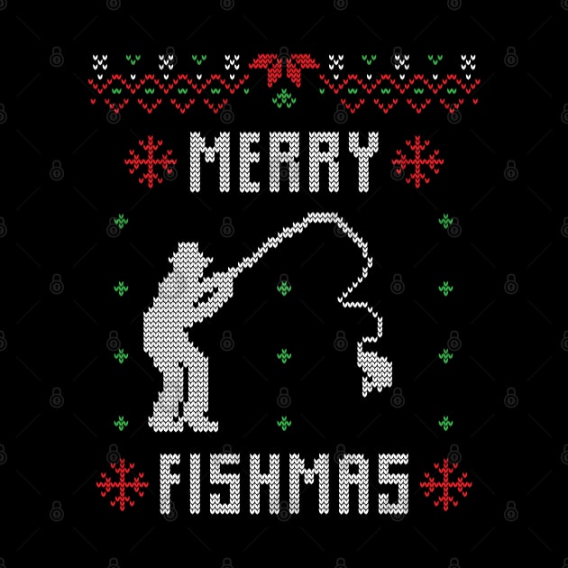 Merry Fishmas Funny Christmas Xmas For Fishers by DragonTees