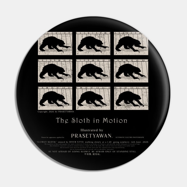 Sloth Motion Pin by kookylove