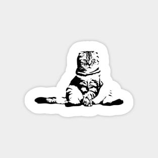 Scottish Fold - The Model Cat Minimalist Magnet