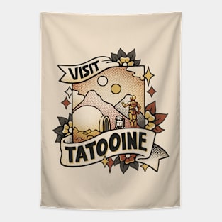 Visit Tatooine Tattoo by Tobe Fonseca Tapestry
