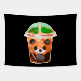 Giraffe Boba Tea Tapestry