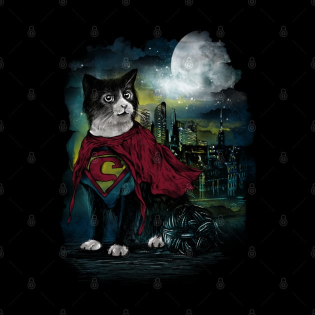 Super meow, Hero of the night by stark.shop