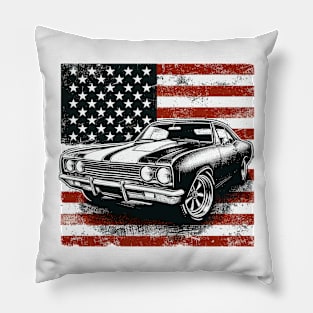 Muscle American Car Pillow