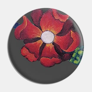 Red Flower Pin