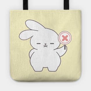 Cute Rabbit Say No Tote