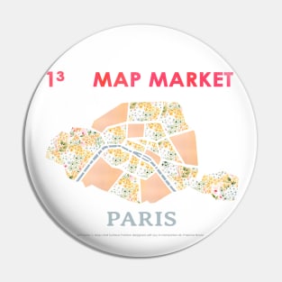 Paris Map - Full Size Pin