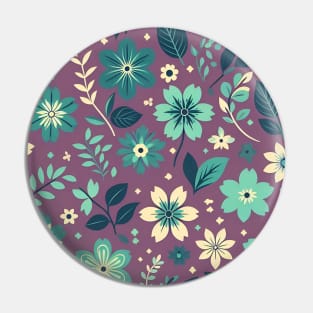 Purple Floral Pin