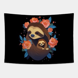 Sloth Mothers Day Tapestry