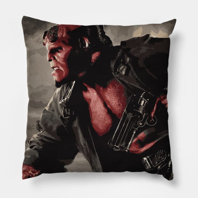 hellboy Pillow by Durro