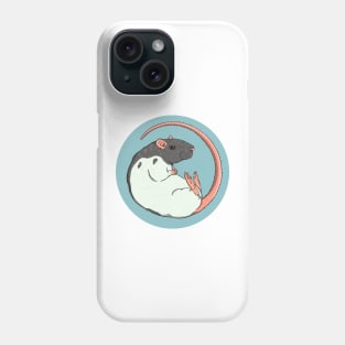 Grey Hooded Fancy Rat Illustration Phone Case