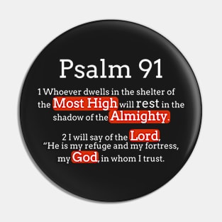 Psalm 91: 1-2 God protection verses Pin