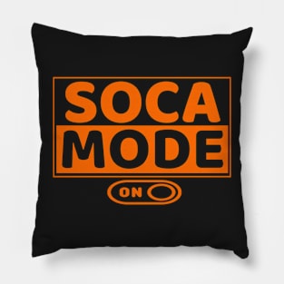 Soca Mode Business Brand Logo  - Orange Print - Soca Mode Pillow