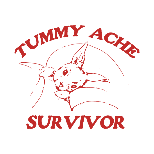 Tummy Ache Survivor T Shirt, Tummy Ache Tee, Meme T Shirt, Vintage Cartoon T Shirt, Aesthetic Tee, Unisex by Justin green