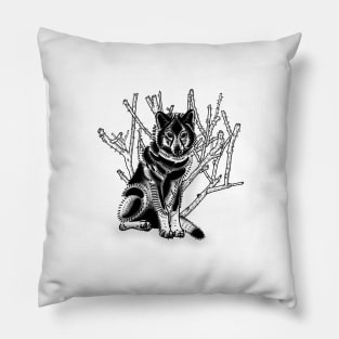 Thorn Wolf flash design Pillow