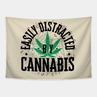 Easily Distracted by Cannabis Tapestry