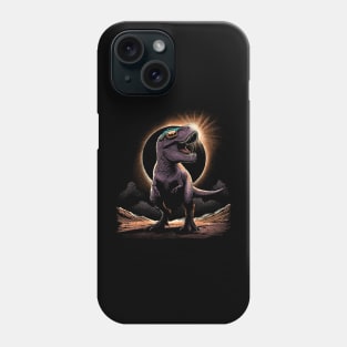 Solar Eclipse Rex: A Dino's View of the Cosmos Phone Case